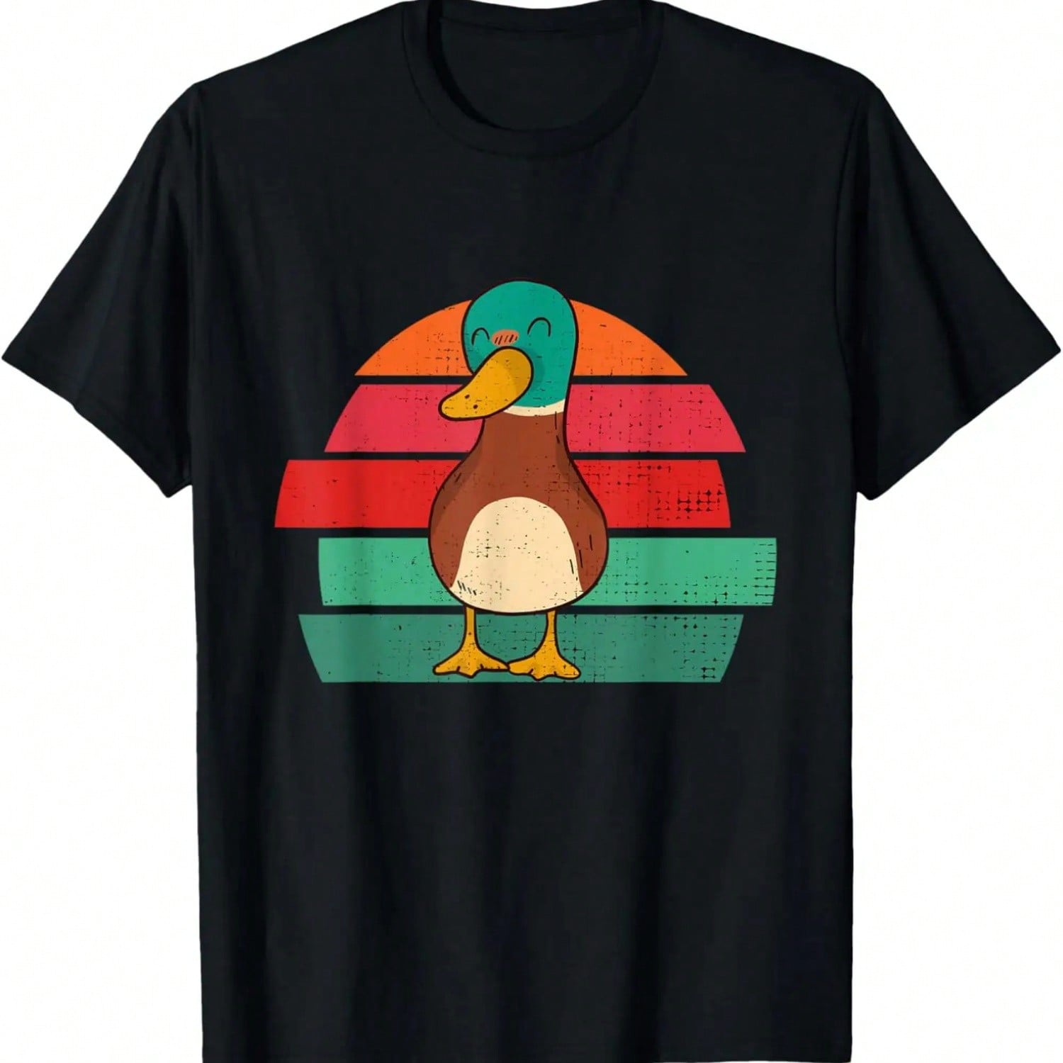 Funny Retro Vintage Duck In The Forest Hunting Ducks T-Shirt.Jpg S