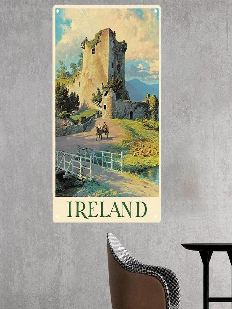Ireland Cityscape Vintage Metal Sign Dublin Retro Decorative Plaque for Home Bar Club Wall Art Gift Idea