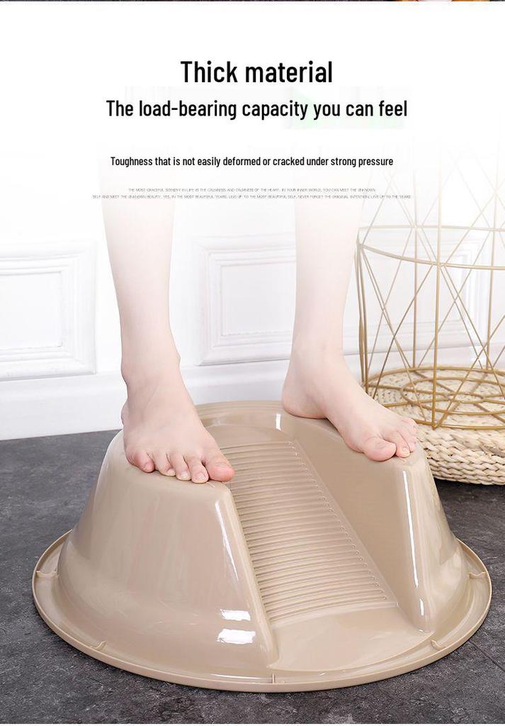 Extra Large Thickened Plastic Wash Basin with Washboard - Ideal for Dorms, Baby Care, and Home Use