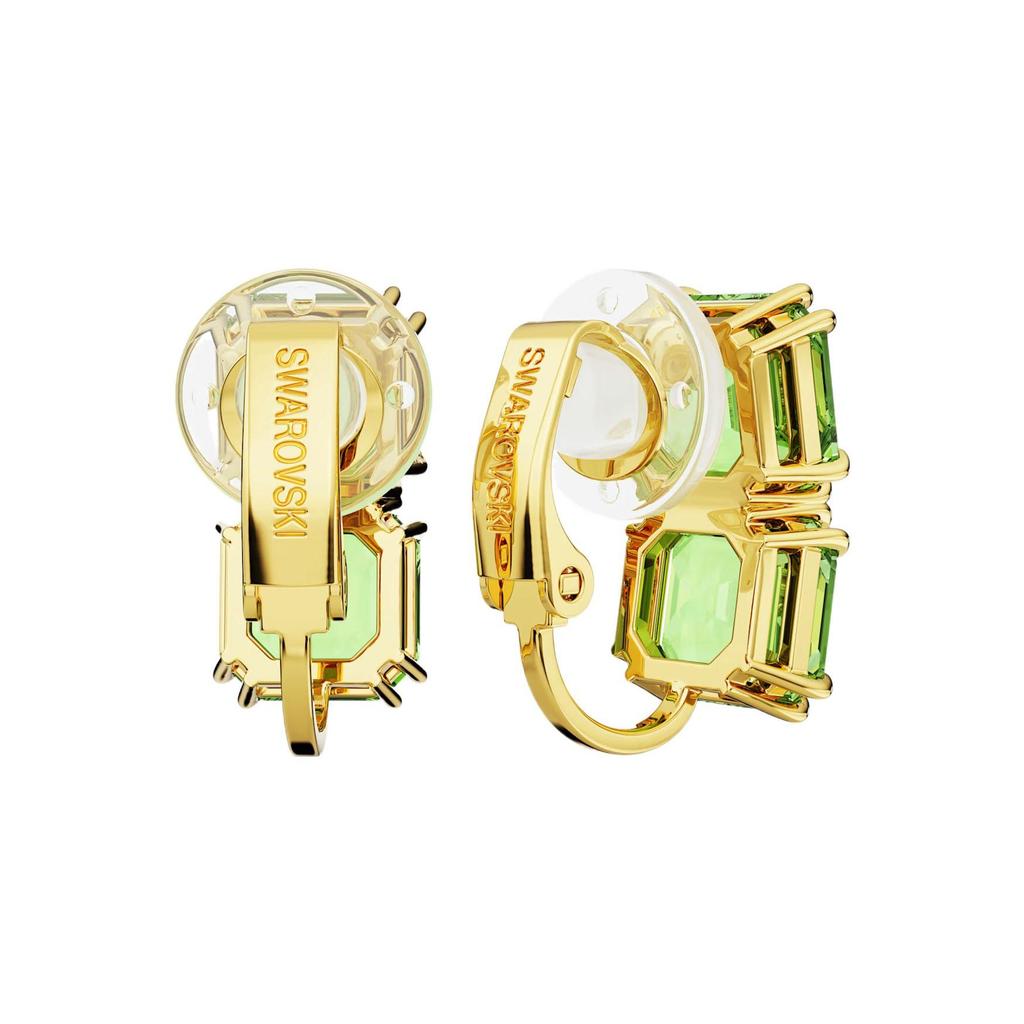 Swarovski Millenia Clip-On Square Cut Earrings Women Earrings Green 5654559