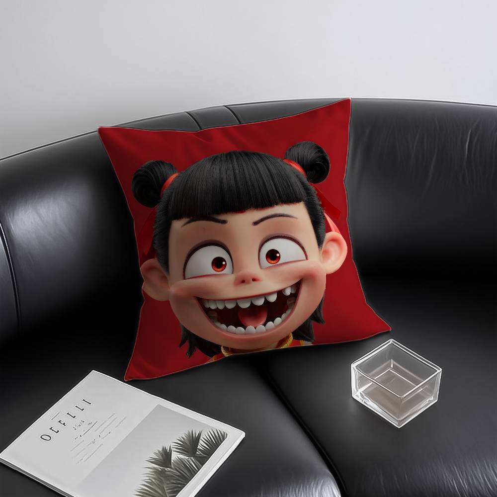 Movie N-Ne Zha Pillow Case Anti-dustmite Invisible Zipper Sofa Bed