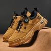 Men's High Top Platform Boots Winter Outdoor Cold Protection Warm Cotton Boots Fashion Rotating Button Mens Versatile Work Boots
