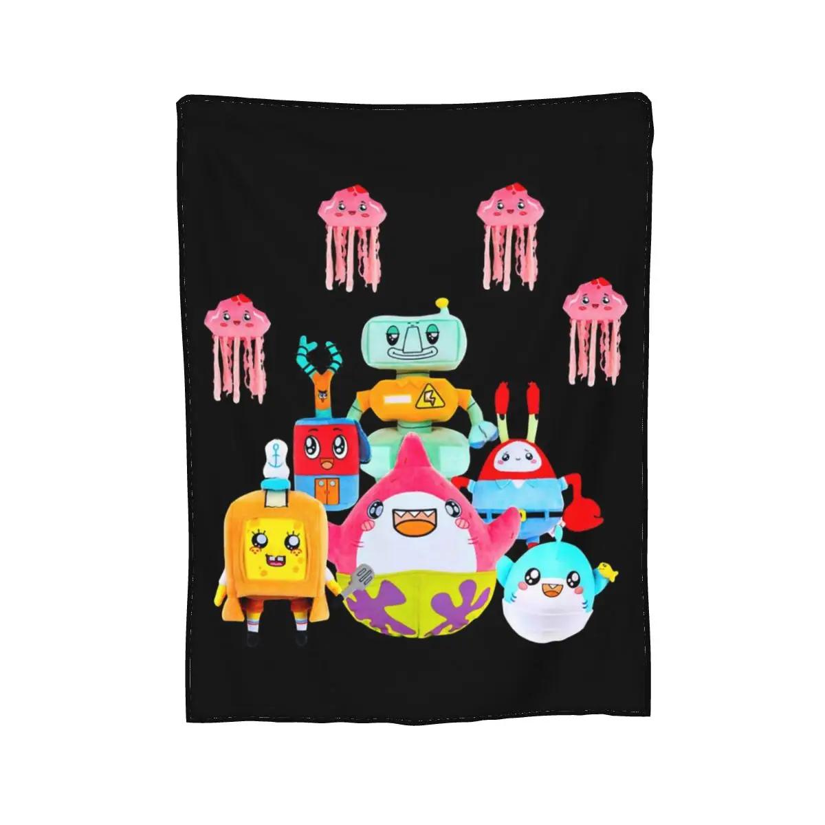 

Rocky Lankybox Lanky Box Blankets Soft Warm Flannel Throw Blanket Cover for Bed Living room Picnic Travel Home Sofa 75x90cm