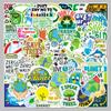 50 Earth-Friendly Stickers: Environmental Slogans & Cartoon Logos for Graffiti and Decoration