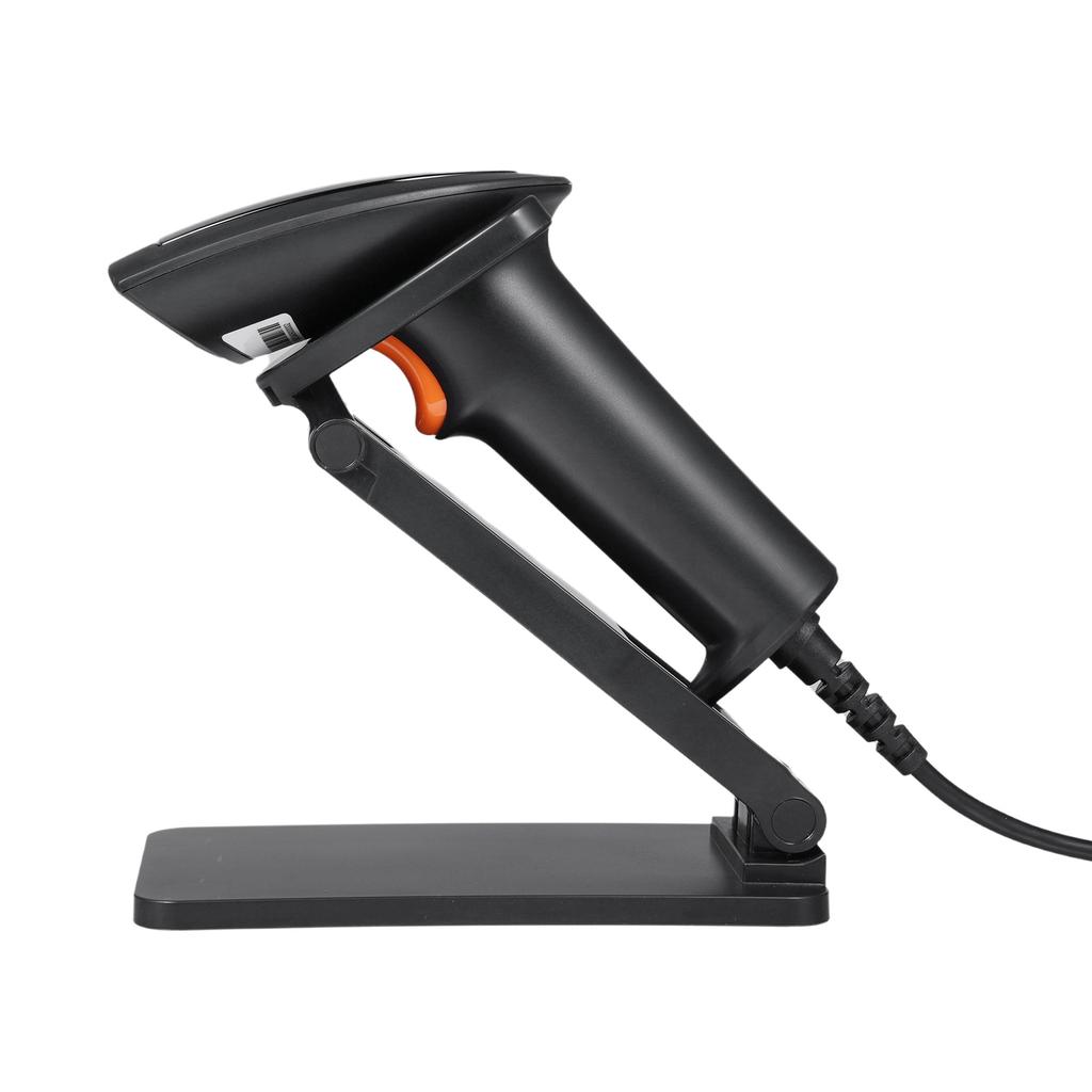 Handheld USB 1D Barcode Scanner with Stand CMOS Image Sensor Support Paper CodeScreen Code