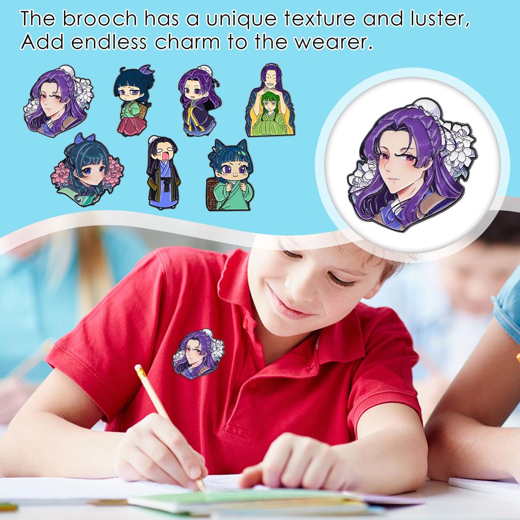 Witch Anime Character Brooch Badge Clothing Backpack Decoration Alloy Accessories