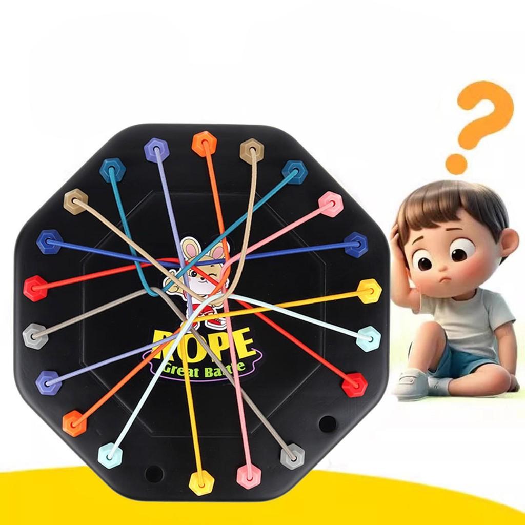Kid Rope Knots Logical Thinking Board Game Thinking Challenge Strategy Table Game Toys Rope Untying Game for Kids 3+