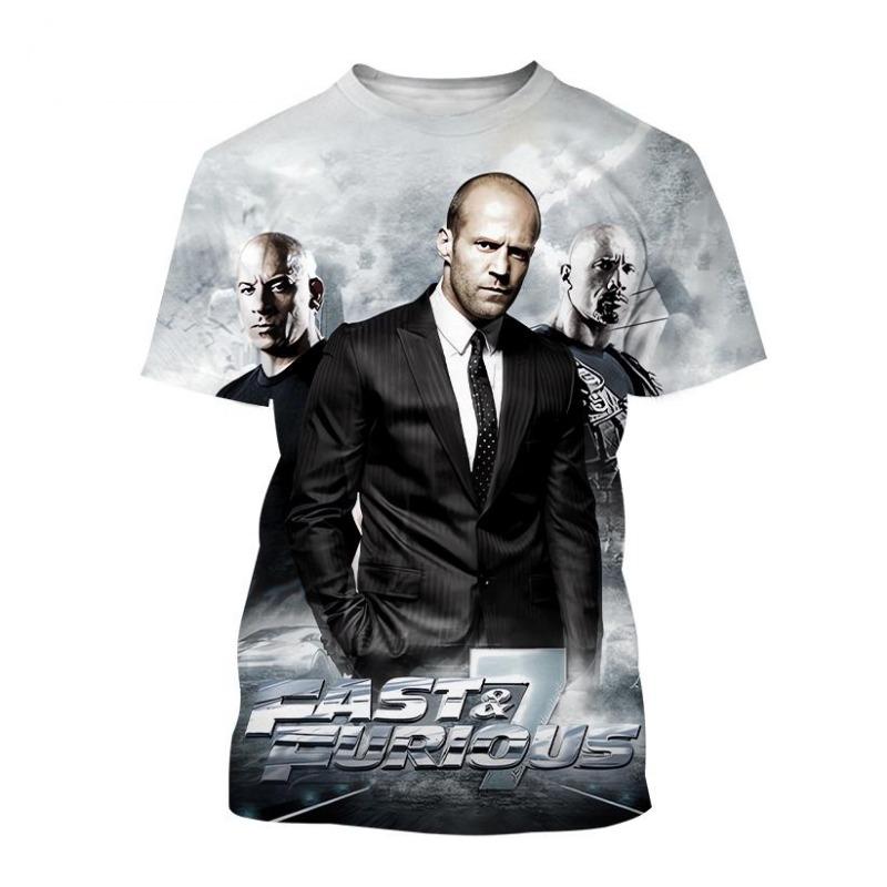 Fast and Furious 3D Print T-Shirts Men Women Street Casual Short Sleeve T Shirt Oversized Harajuku Y2k Tops Tees Kids Clothing