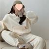 2025 Women's Casual Fleece Lined Sweatshirt & Joggers Two-Piece Set