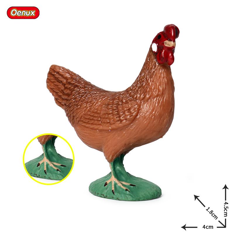 

Oenux Милые животные на ферме Курица Индейка Цыпленок Петух Фигурка Модель Фигурки Птица Миниатюрная Обучающая ПВХ Детская Игрушка