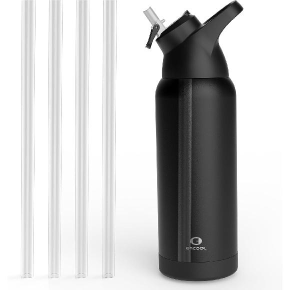 4-Pack Replacement Straws Compatible with ENCOOL 24oz Water Bottle 32 Ounce
