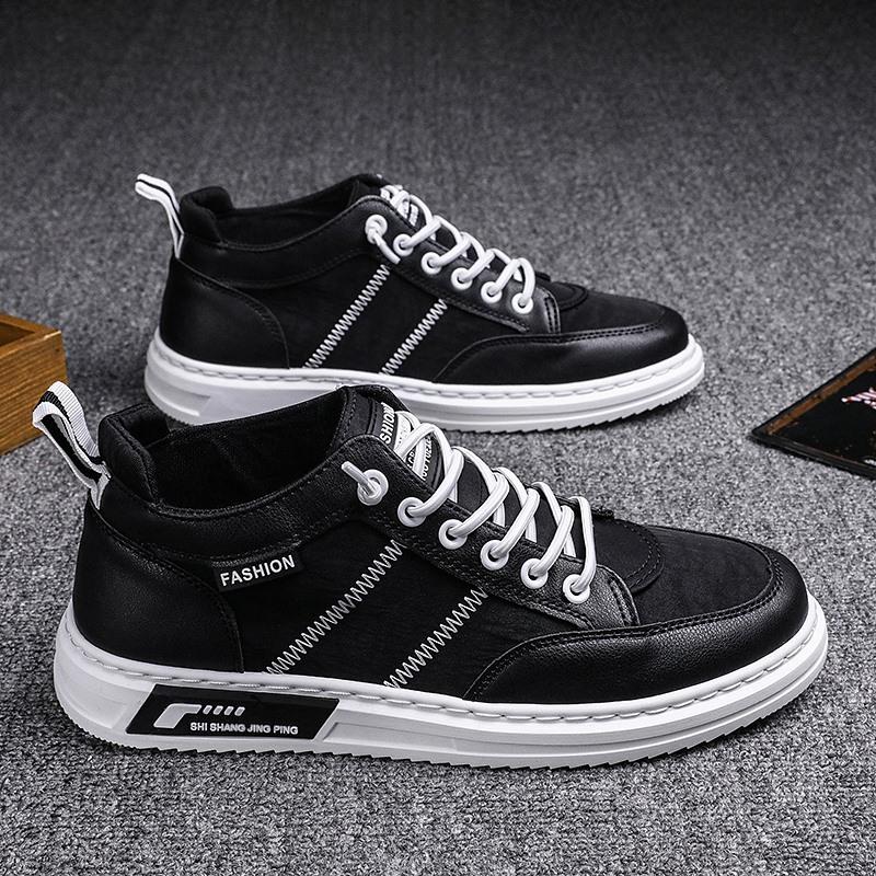 2025 New Mid-top Men's Shoes, Fashionable and Comfortable Men's Sports Board Shoes, Summer Breathable Trendy Shoes, Student Casual Shoes