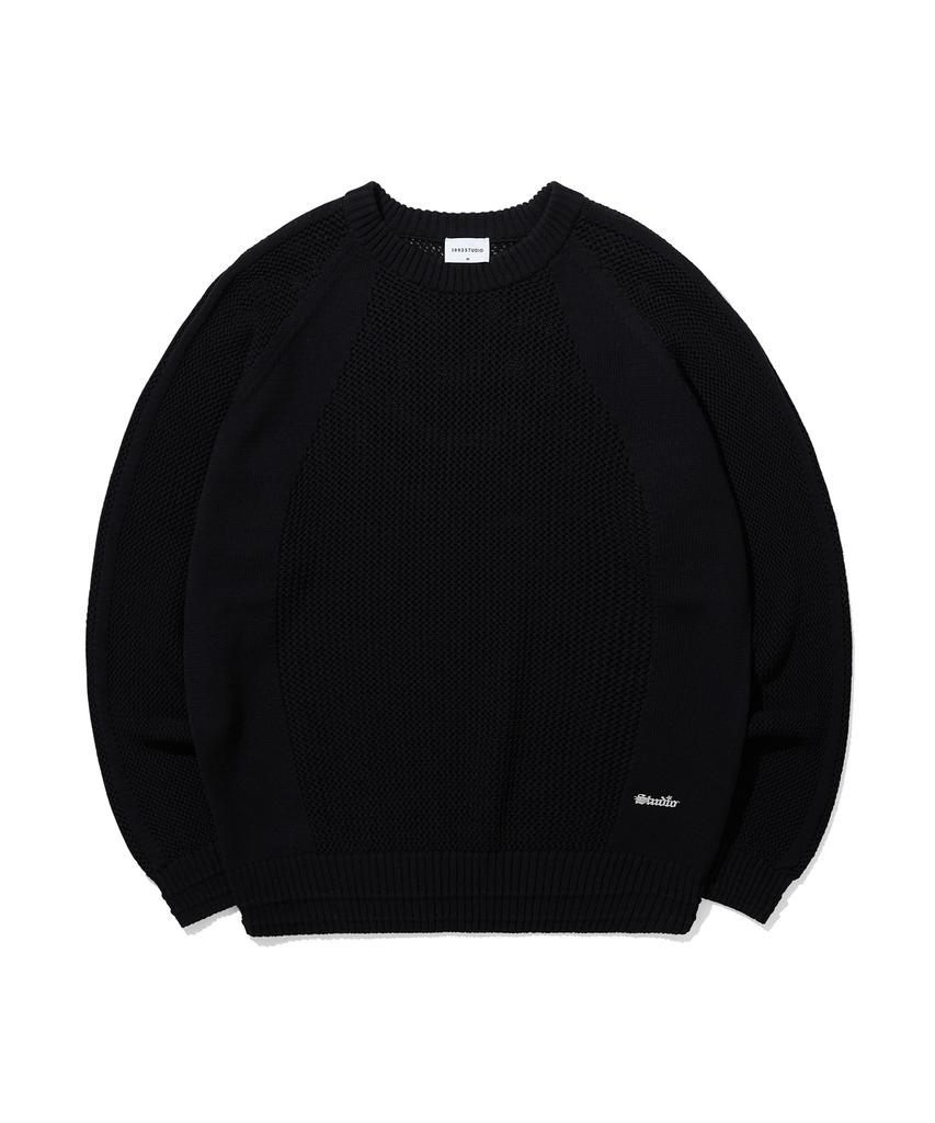 1993STUDIO Net Pullover Knit_Black
