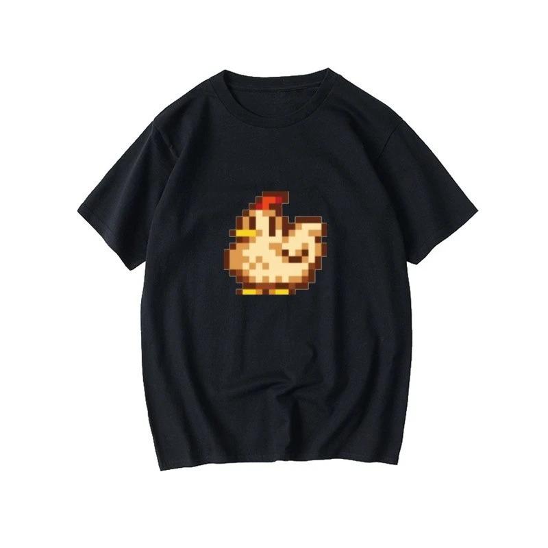 Stardew Valley Pixel Art Gaming Merch TShirt Unisex Crew Neck Short Sleeve Trendy Apparel Fashion Fan Gift Tshirts S