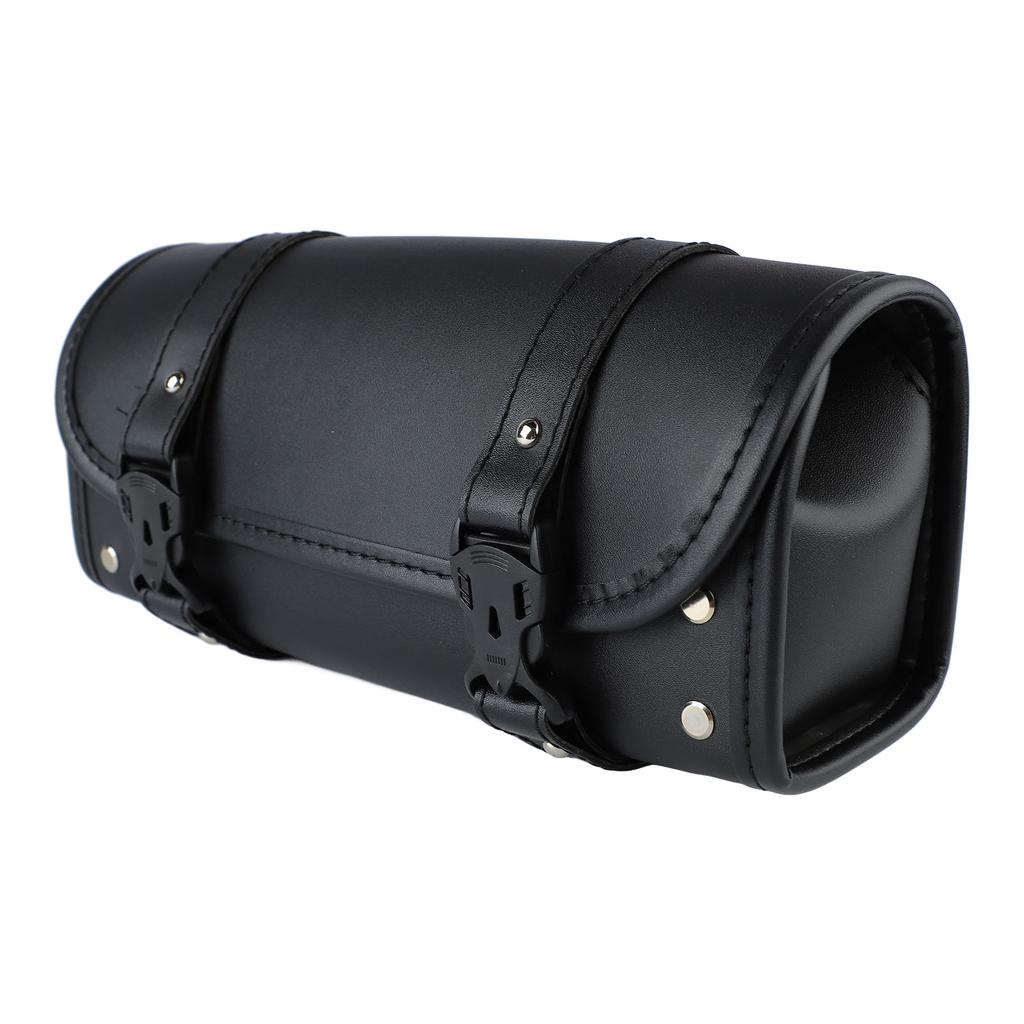 Motorbike Roll Saddlebags 2 Strap Buckle Closure Waterproof 2 Strap Buckle Closure Motorbike Tool Bag for Motorcycle