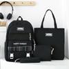 4 Pcs Large Capacity Versatile Nylon Cloth Backpack for Junior High School Students Bag Elementary School Students, Fresh and Versatile Backpacks