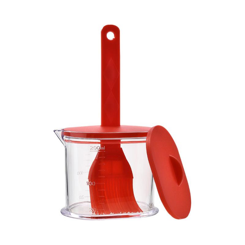 Barbecue Oil Container Brush Leak Proof Liquid Condiment Seasoning Oil Sauce Cream Bottle with Brush Kitchen Cooking Tools