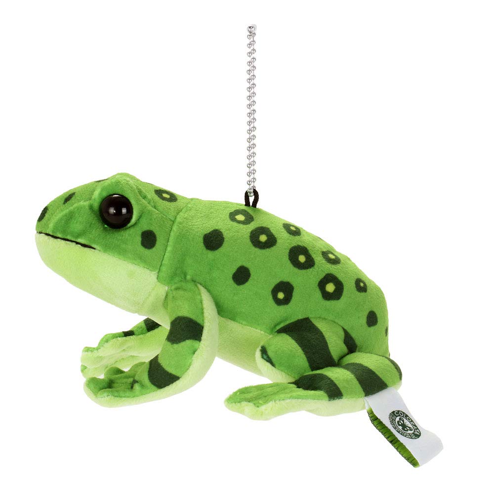 Carolata Plush Toy Mascot Okinawan Shikawa Frog (Yanbaru Creaturewith Chain) Realistic Frog Keychain Doll Gift (Twice Tested)  Christmas Present