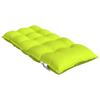 2 Piece Low Back Chair Cushions Neon Green Oxford Fabric