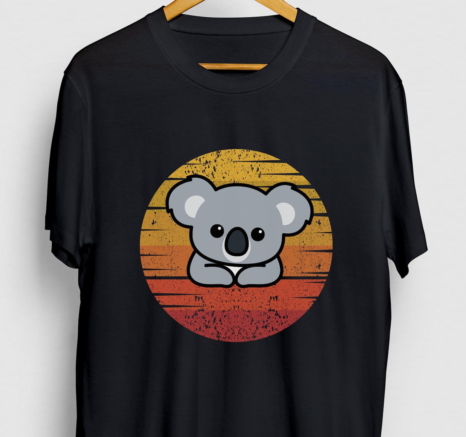 Retro Sunset Koala T-Shirt: Funny Australian Bear Gift L