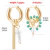European and American foreign trade jewelry, hipster INS geometric woven crystal earrings, simple and versatile dual-purpose earrings
