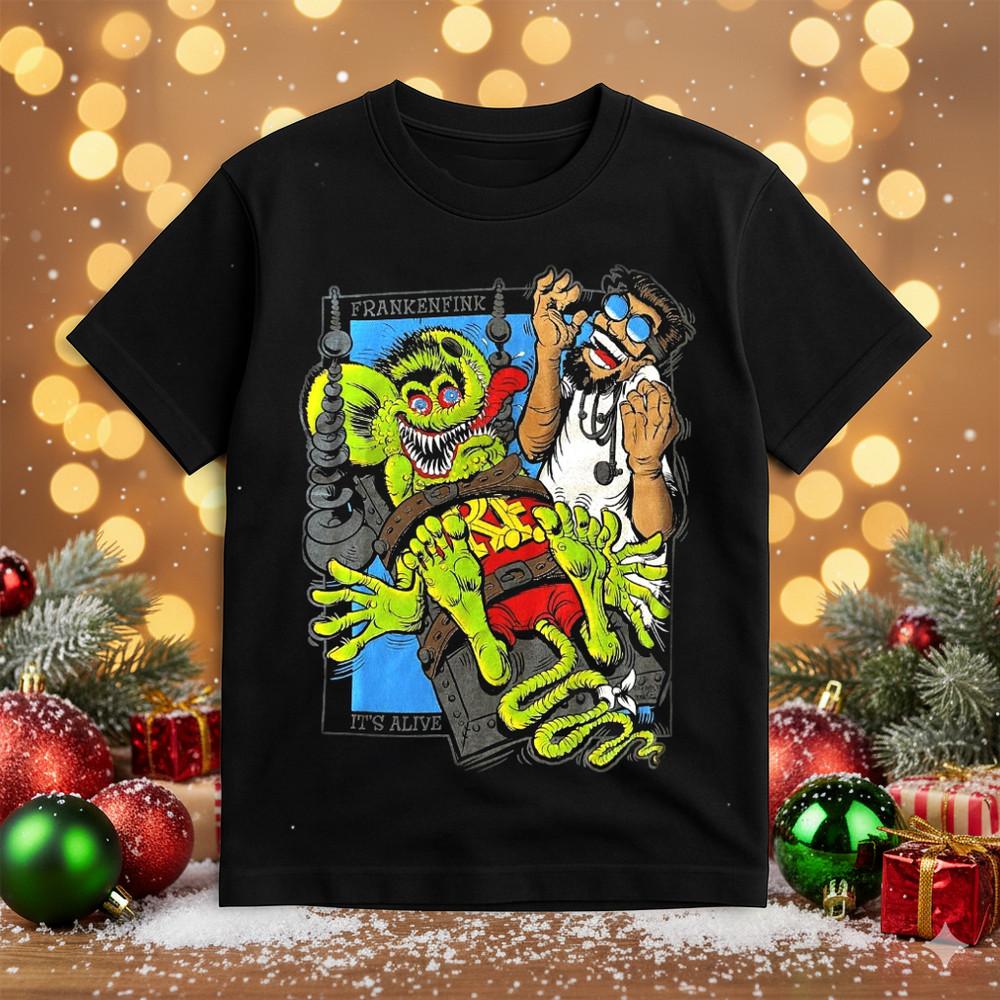New Ed Roth Rat Fink  Frankenfink For Christmas T-shirt All Size S to 5XL ZL601 Unisex T-Shirt XL