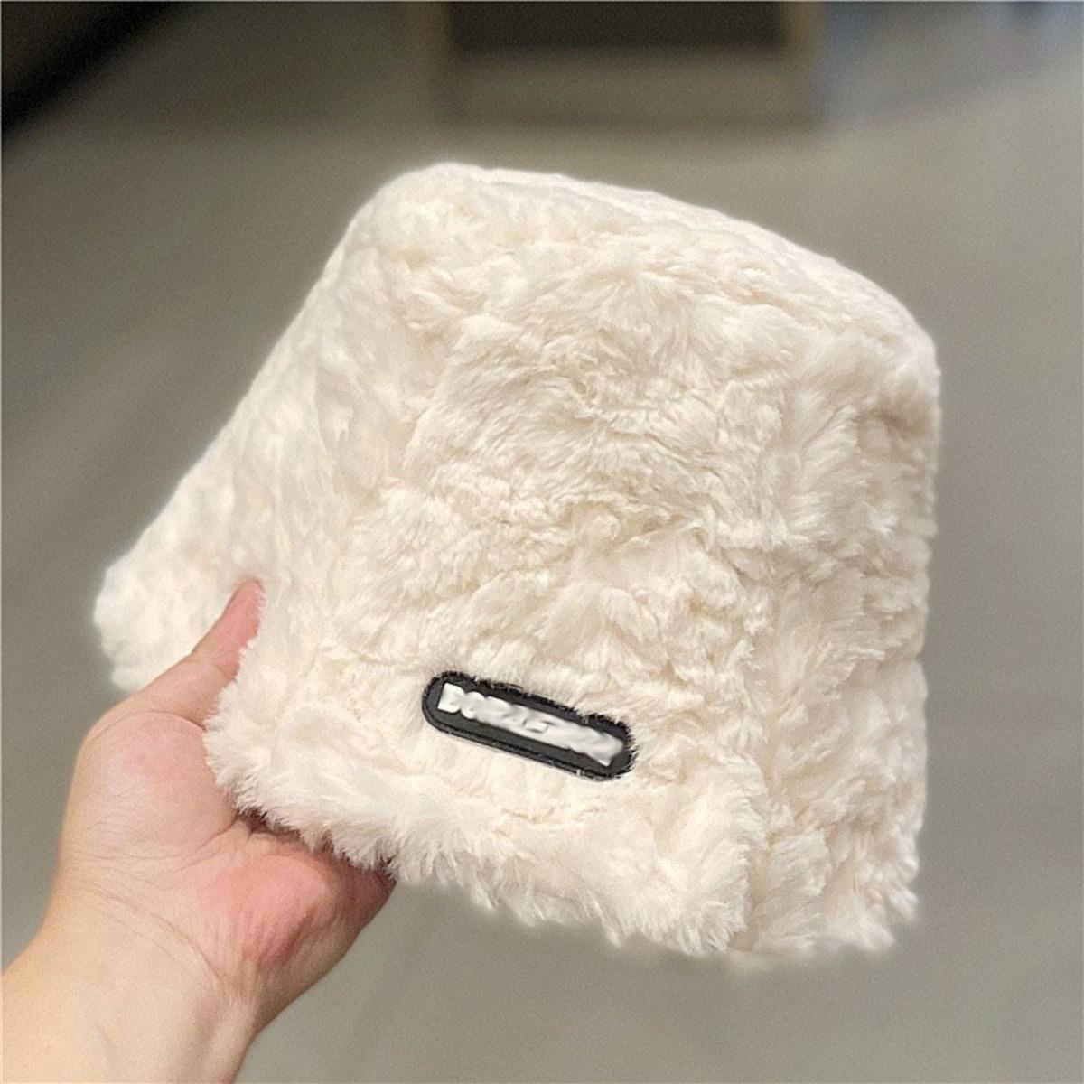 

Женский стиль, Панама, Теплая шапка, Уличная шапка, Ветрозащитная шапка, Морозостойкая шапка, Плюшевая шапка бежевый