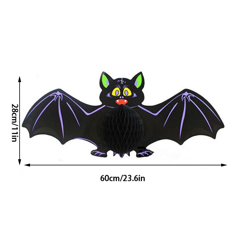 

1 шт., внутренний и наружный декор, креативные соты, подвесные украшения, летучая мышь, призрак, паук, реквизит для вечеринки на Хэллоуин