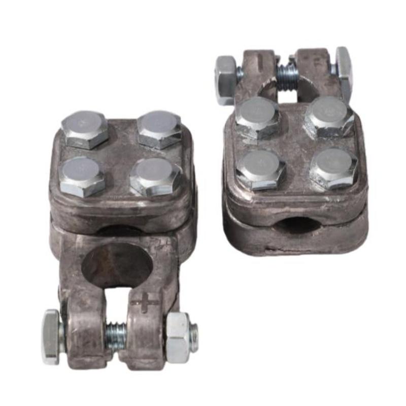 Battery Terminal Clamp 3 Way Connectors by Quick Cable Metal Replacement Battery Clamps for Cars Trucks Buses Set of 2