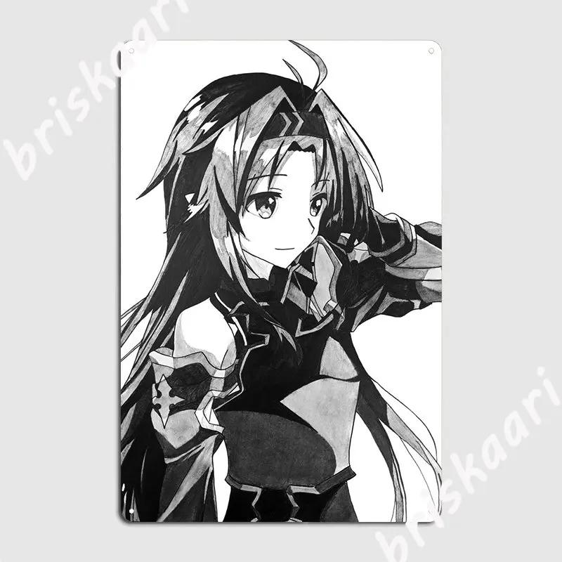 

Konno Yuuki From Sao Metal Sign Cinema Customize Garage Decoration Cinema Garage Tin Sign Posters 20x30cm