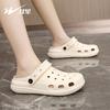 ZB slippers new summer two-wear hole shoes thick-soled Mori soft-soled outer wear flat-soled drag