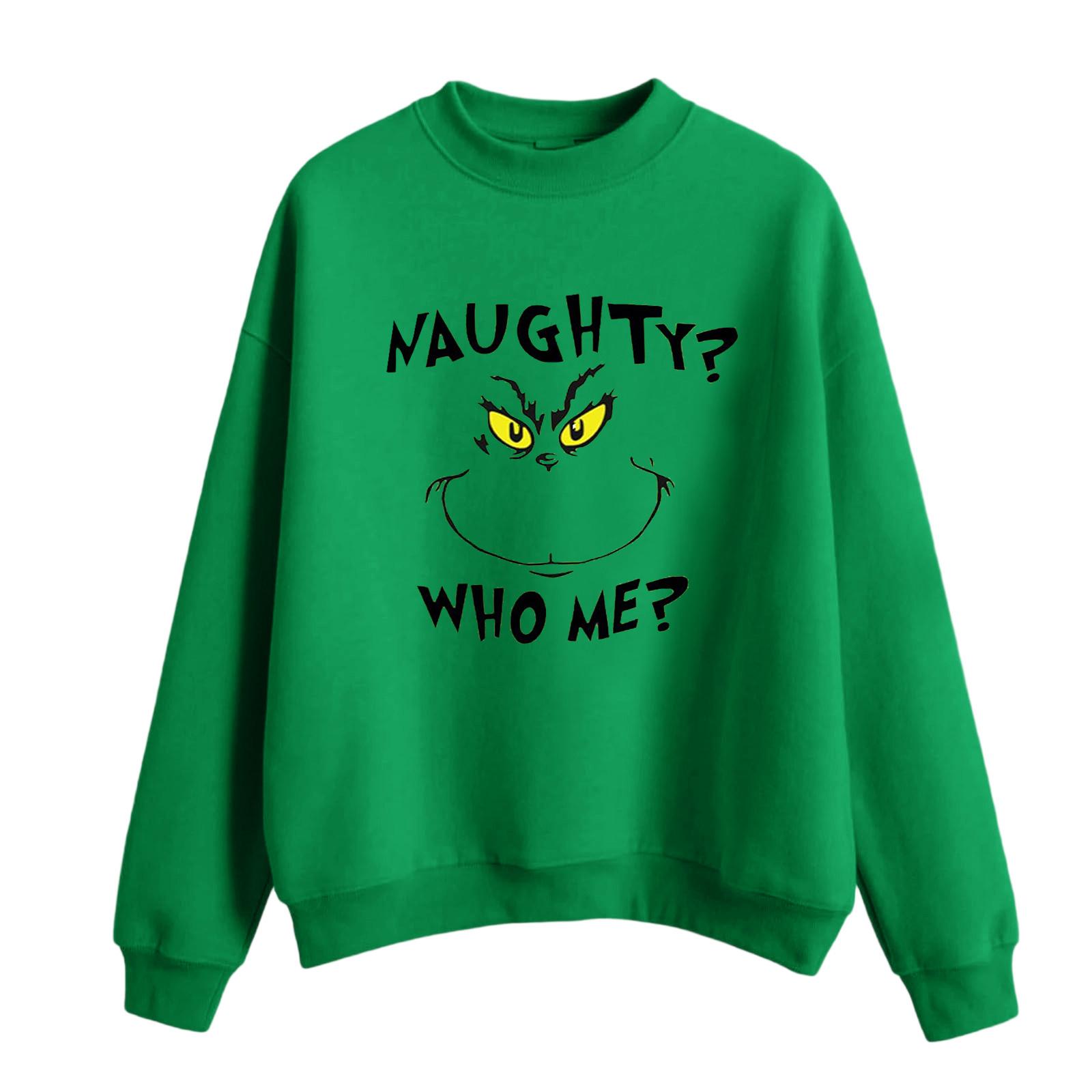 

Женский модный повседневный свитшот с круглым вырезом и длинными рукавами с рождественским принтом L