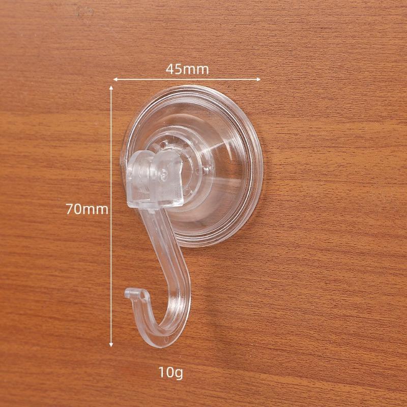 5/10pcs Suction Cup Hooks Clear Reusable Heavy Duty Vacuum Suction Cup Hooks Glass Kitchen Bathroom Hooks for Towel