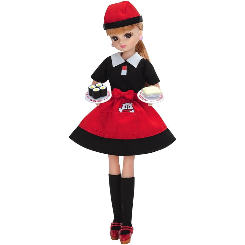 TAKARA TOMY (TAKARA TOMY) Licca-chan Dress LW-12 Sushi Road Dress Set, Dress Up, Playhouse Toy, A...
