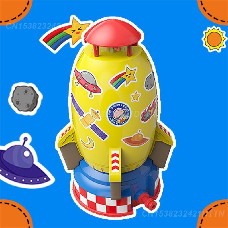 Children Rotate Flying Polishing Rounded Long Distance Outdoor Rocket Game Smooth Design Sprinkler Interaction Garden Toys