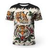 Fashion Tiger Graphic Men's T-shirts Summer Short Sleeve Streetwear Tees Top Casual Oversized Hip Hop Women Clothing