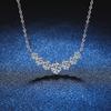 Moissanite Necklace For Woman Wedding Fine Jewely With Certificates   Sliver Plated 18k White Gold Necklace