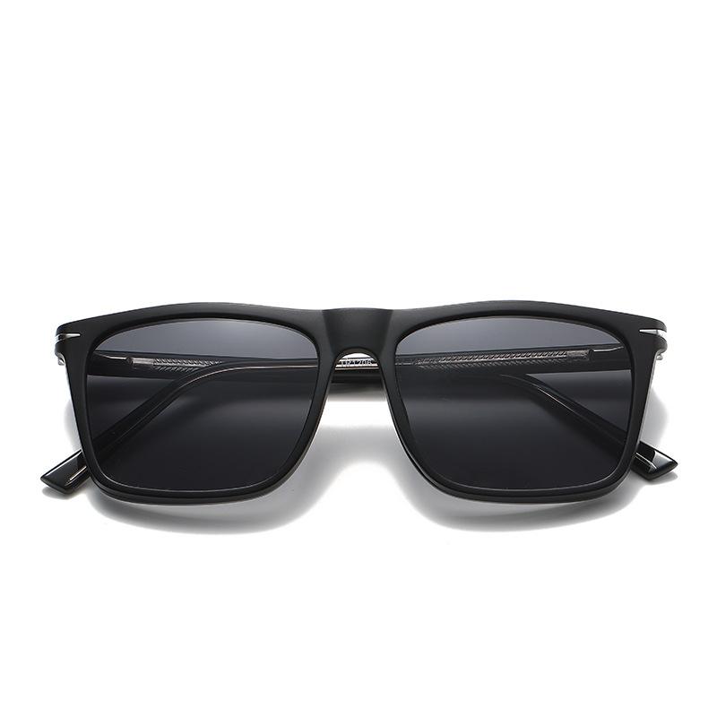 Set Polarized Sunglasses Men'S Set Of Glasses High-End Sense Ferrule Retro Glasses Frame Magnetic Sunglasses Tide Large Frame