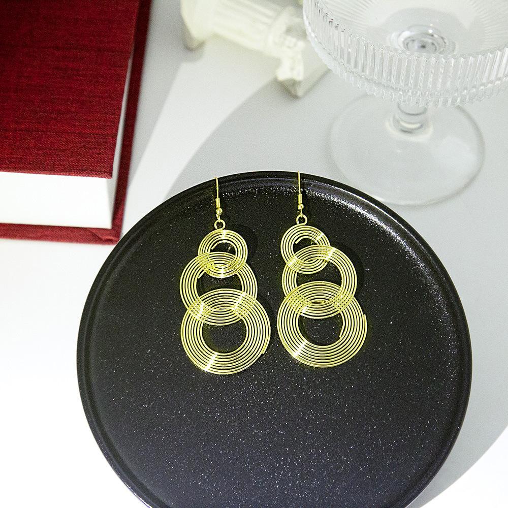 Simple Leaf Hollow Earrings, Exaggerated And Creative Multi-Layer Five-Pointed Star Long Fringed Earrings