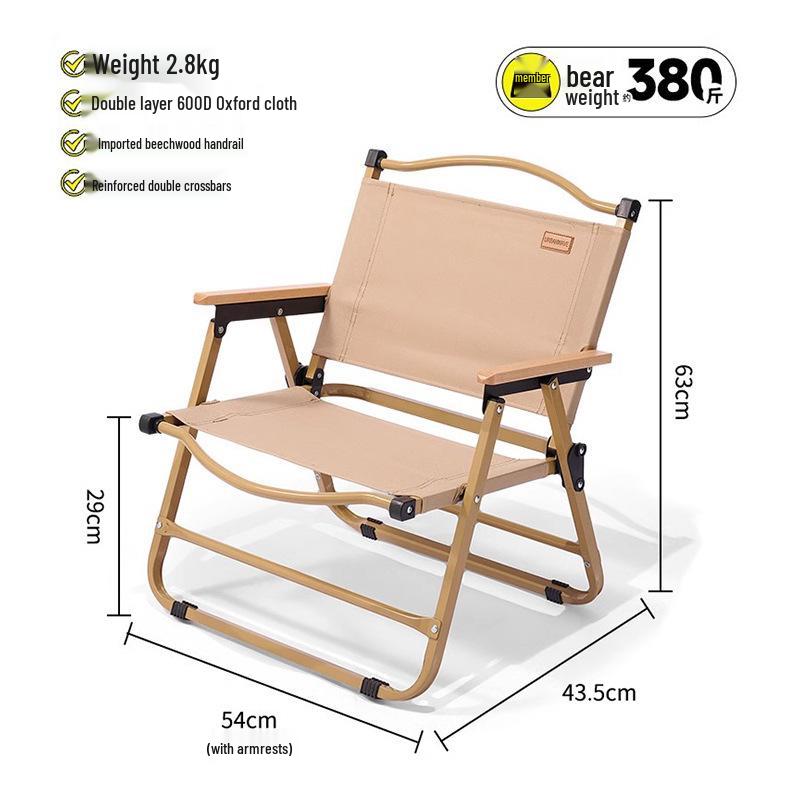 Kermit Outdoor Folding Chair Set: Portable Leisure Fishing & Camping Chair with Table