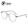 Retro TR90 Transparent Eyeglasses Frame 3C103: Anti-Blue Light Plain Glasses for Men & Women with Pin Cap