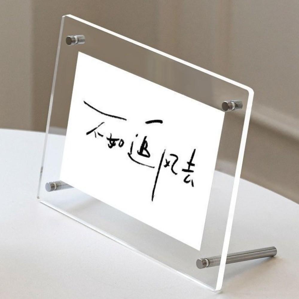 Horizontal Transparent Photo Frames Rectangular Poster Display Stand Collection Display