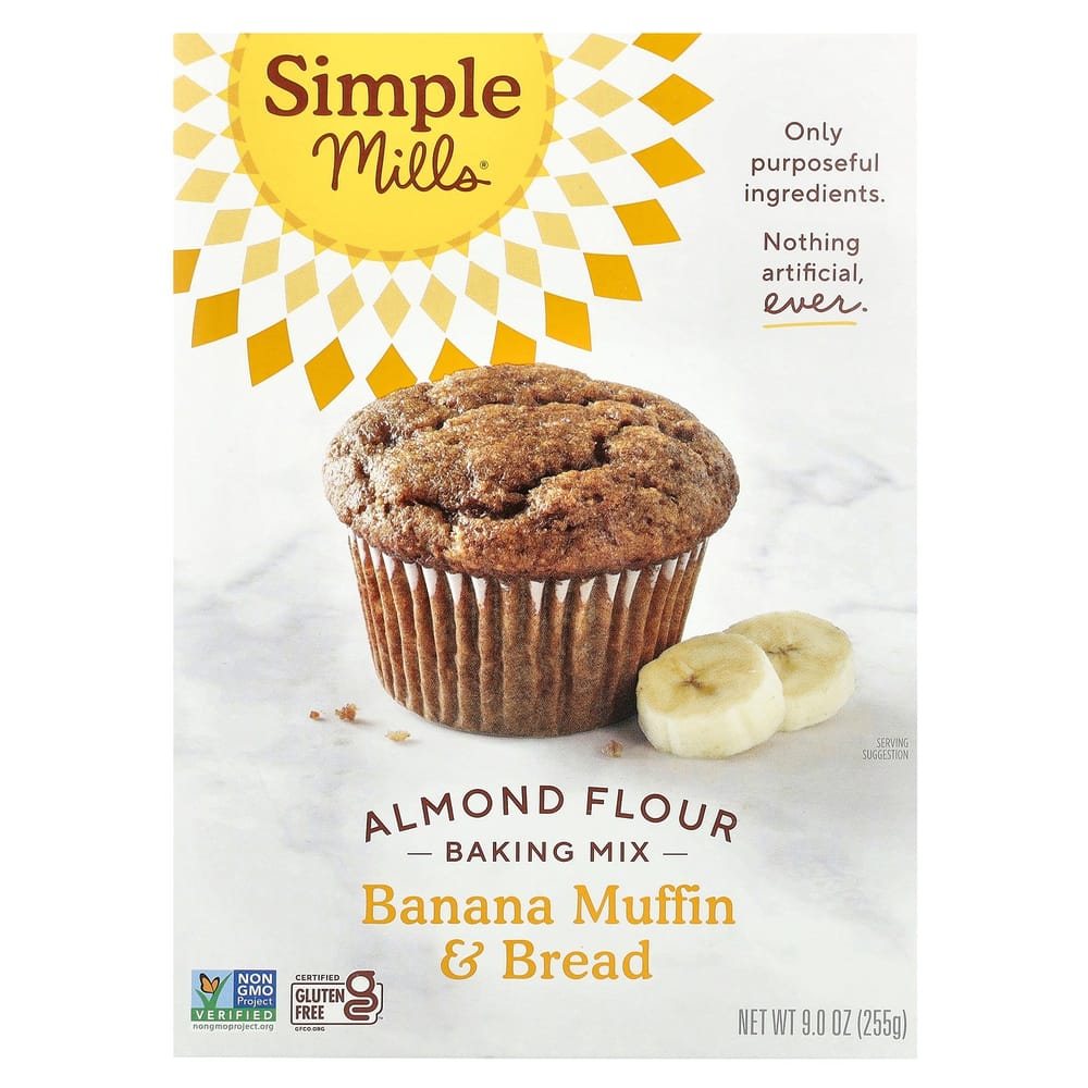 Simple Mills Almond Flour Baking Mix, Banana Muffin & Bread, 255g (9oz)