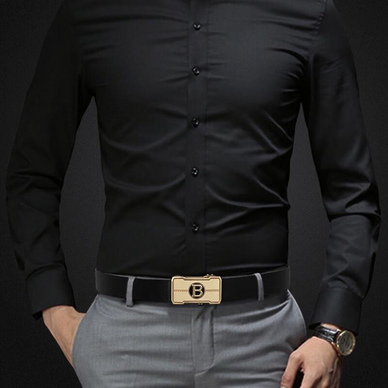 COW Men's Genuine Leather Automatic Buckle Belt