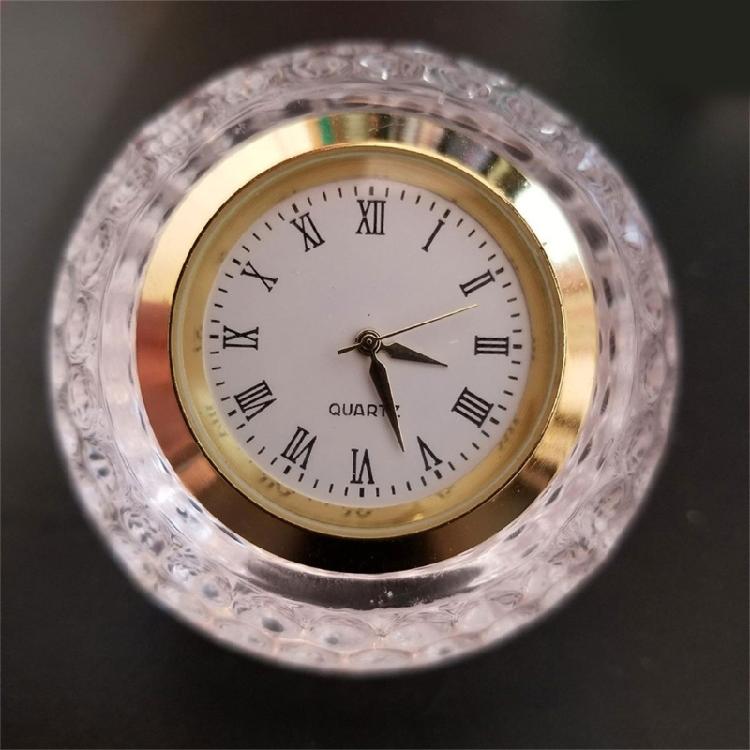 Decorative Round Clock Insert with Roman Numerals Miniature Clock Fit Up Watch Dials Replacement for Art and Crafts