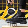 Fashion Safety Boots Men Steel Toe Work Shoes High Top Safety Work Boots Male Anti-Smash Construction Protective Footwear