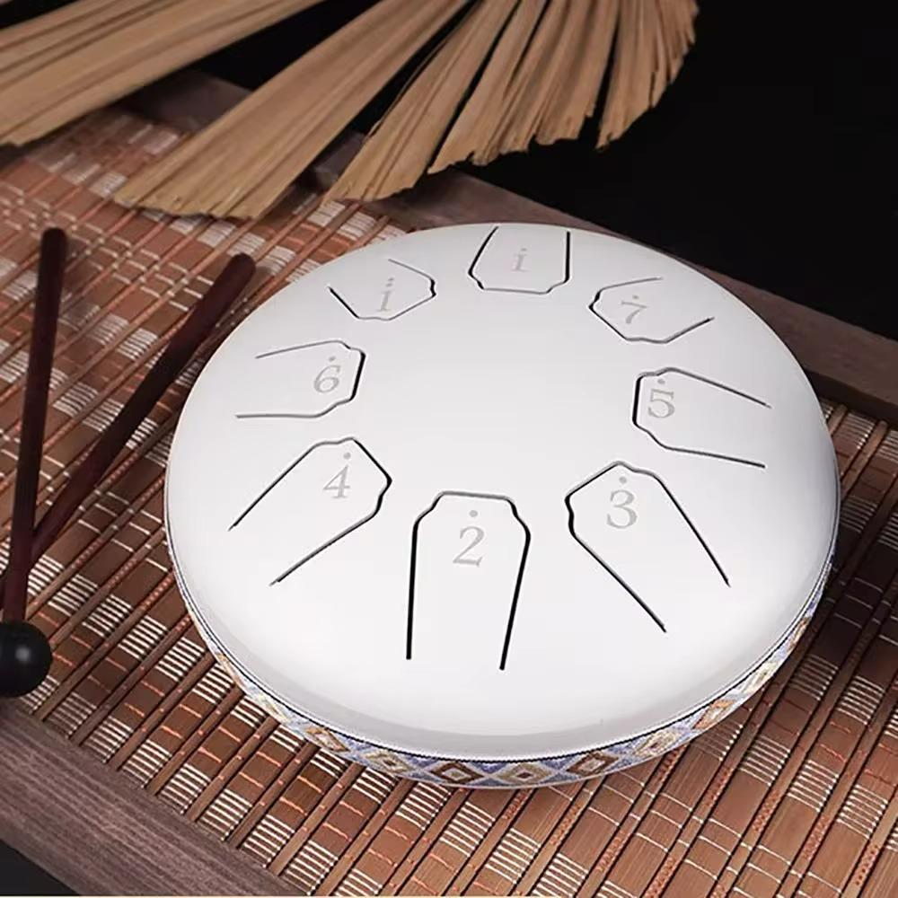 6 Inch 8 Note Drum Musical Percussion Instruments Portable Meditation Sound Therapy Accessories Lotus Drums