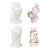 Eggs Rabbit Shape Silicone Candle Molds Temperature Resistant for Resin Casting Candle Soap Chocolate Easter Decoration