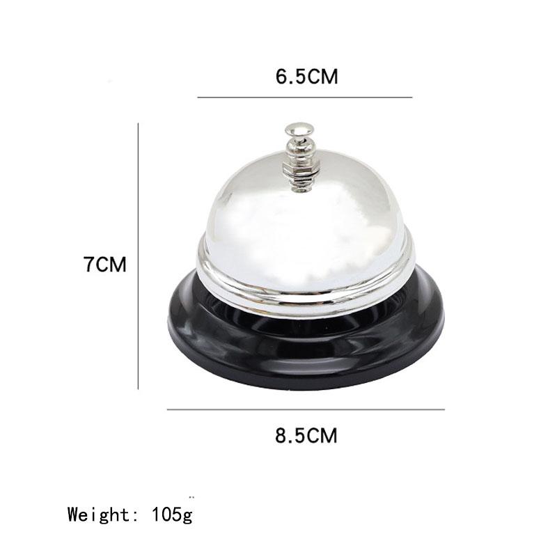 1PCS Metal Call Bells Desk Bell Service Bell for Hotels Schools Restaurants Reception Areas Hospitals Warehouses серебряный
