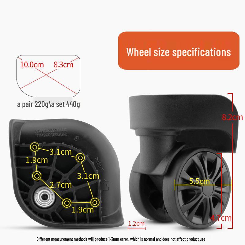 Universal Trolley Suitcase Replacement Wheels - Luggage Repair Accessories